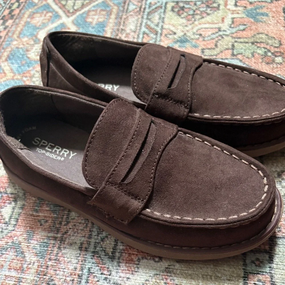 Sperry Top-Sider Boys Capstan Brown Penny Loafers Shoes | Boys Size 3M SCK262040